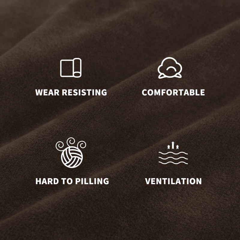 MAXIJIN Velvet Futon Cover Full Size Stretch Futon Mattress Cover Thick Soft Armless Sofa Bed Slipcover Plush Couch Furniture Protector with Elastic Bottom, Machine Washable (Dark Coffee) - Image 5